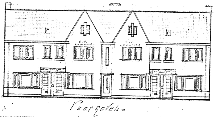 Voor vier te bouwen woningen werd op 24 oktober 1935 door de gemeente Tilburg een bouwvergunning (no. 747) verleend.